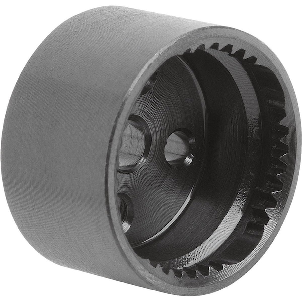 Engagement Element With Internal Toothing, Form:D, D4=23, N=38, H=13, 5, Steel Black Oxidized